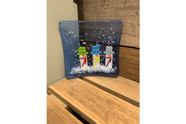 Large Snowman Dish 