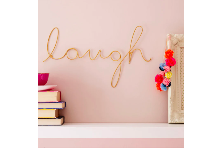 Laugh Wire Word Gold