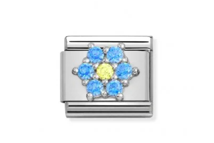 Light Blue and yellow Flower Link 
