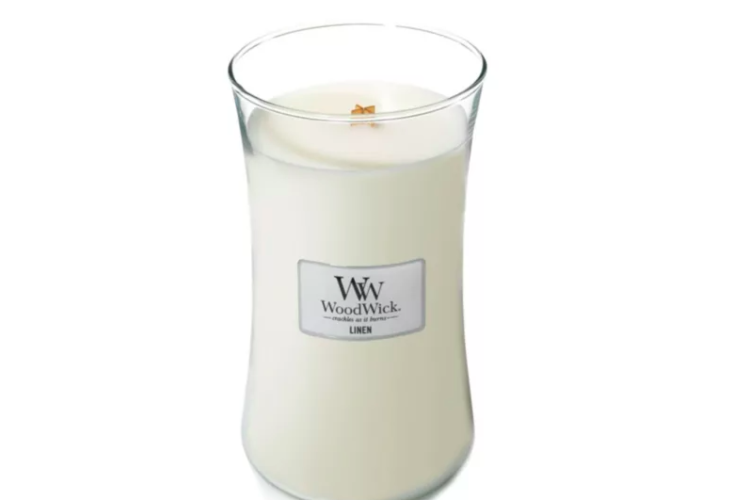 Linen Large Hourglass Candle