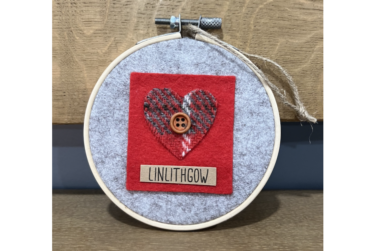 Linlithgow Felt Heart Hanging