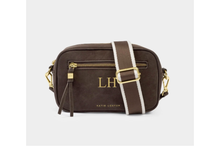 lottie crossbody bag - chocolate suede 