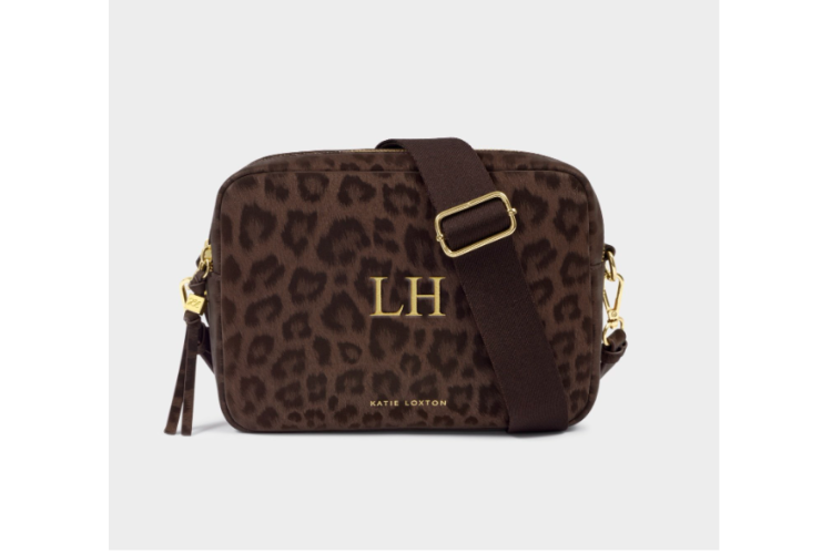 lottie large crossbody bag - chocolate leopard 