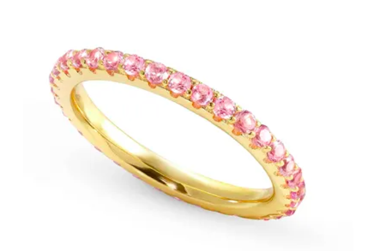 Lovelight Ring Pink Stones Size 17