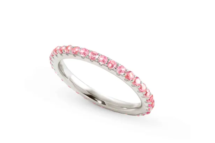 Lovelight Ring Pink Stones Size 17