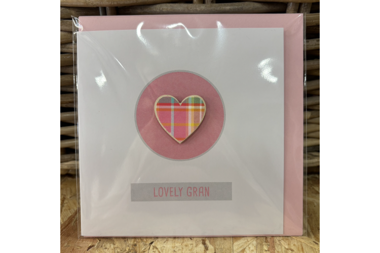 Lovely Gran Pink Heart Card
