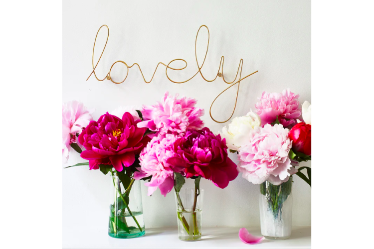 Lovely Wire Word Gold