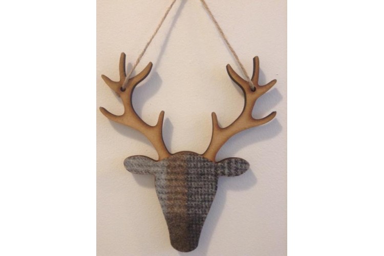 Medium Hanging Stag Grey