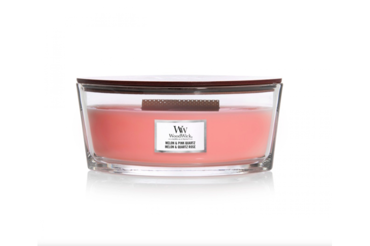 Melon & Pink Quartz Ellipse Candle