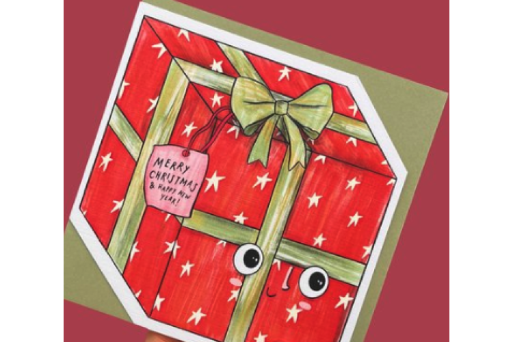 Merry Christmas & Happy New Year Present Card