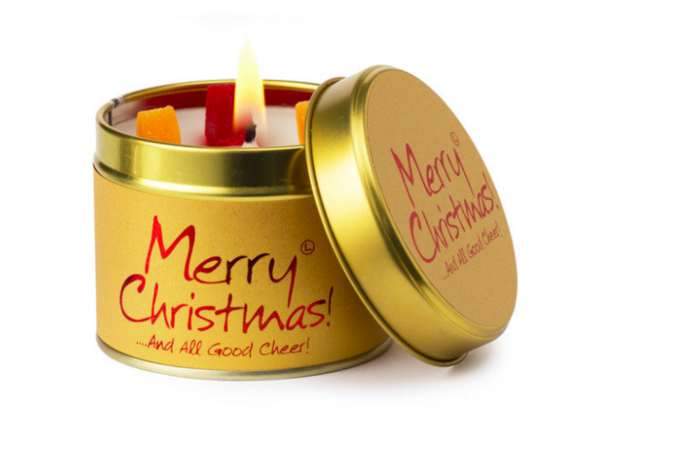 Merry Christmas Scented Candle Tin