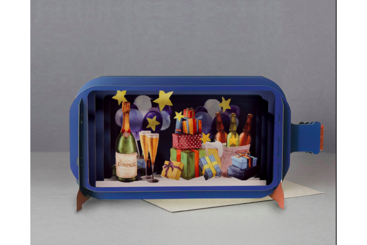 Message in a Bottle 18th Pop Up Birthday Greeting Card
