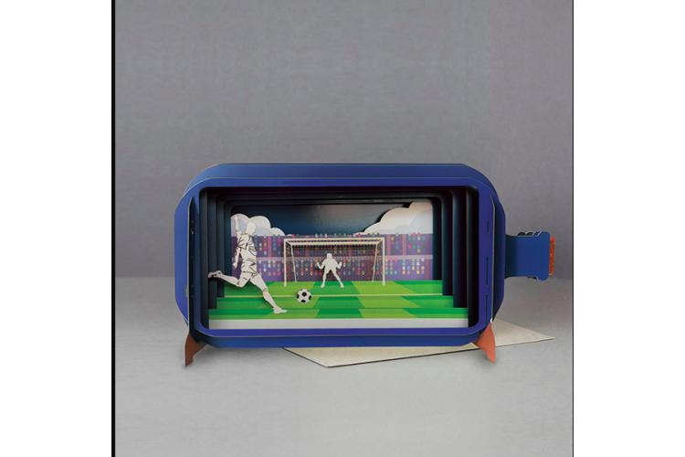 Message in a Bottle Football Pop Up Greeting Card 