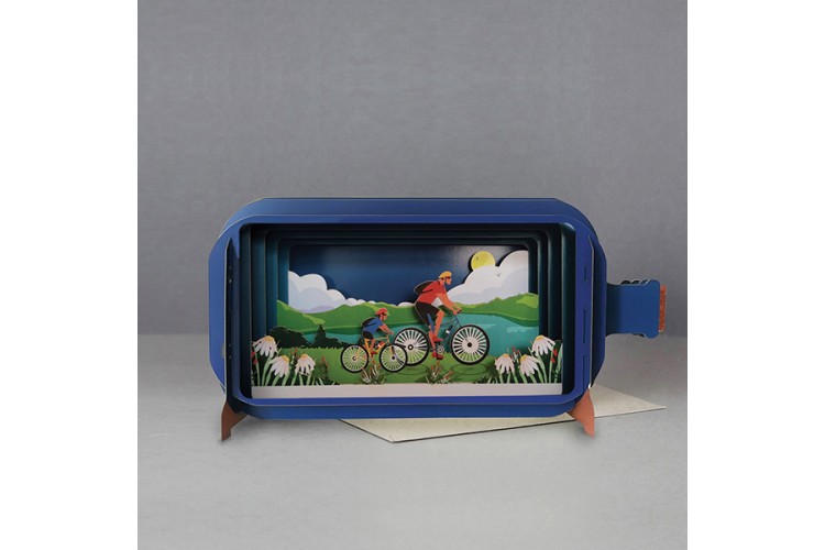 Message in a Bottle Father and Son Up Greeting Card