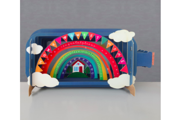 Message in a Bottle Home Sweet Home Pop Up Greeting Card