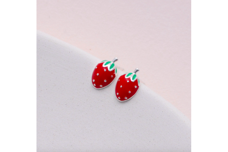 Message in a Bottle Strawberry Studs 