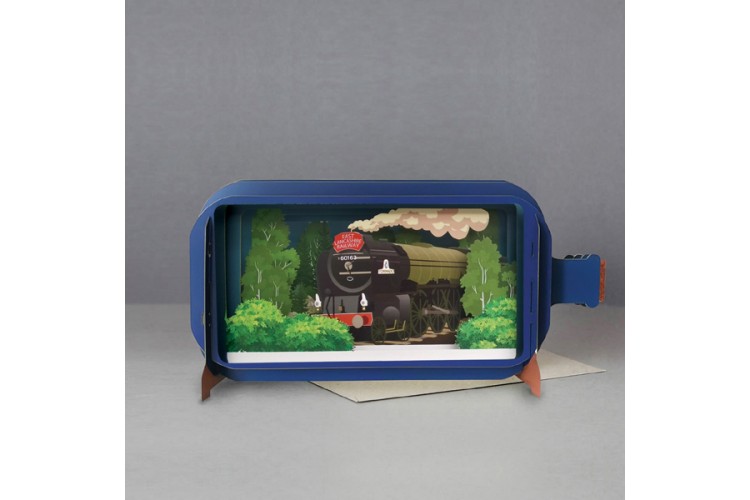 Message in a Bottle Tornado Train Pop Up Greeting Card