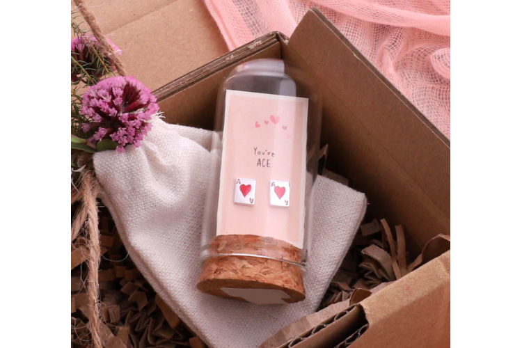 Message in a Bottle You're Ace Studs