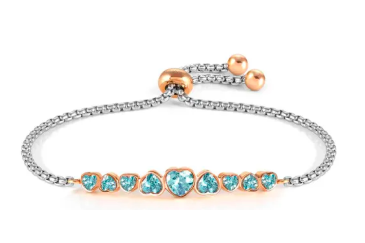 Milleluci Colour Edition Light Blue Heart Bracelet 