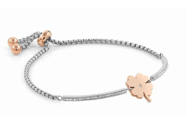 Milleluci Four Leaf Clover Rose Gold Bracelet