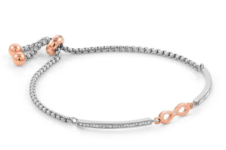 Milleluci Rose Gold and Silver Infinity Bracelet