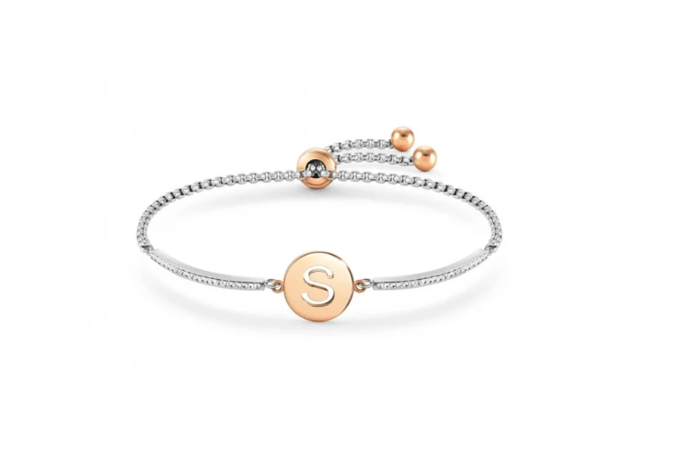 Milleluci Rose Gold Letter F Bracelet
