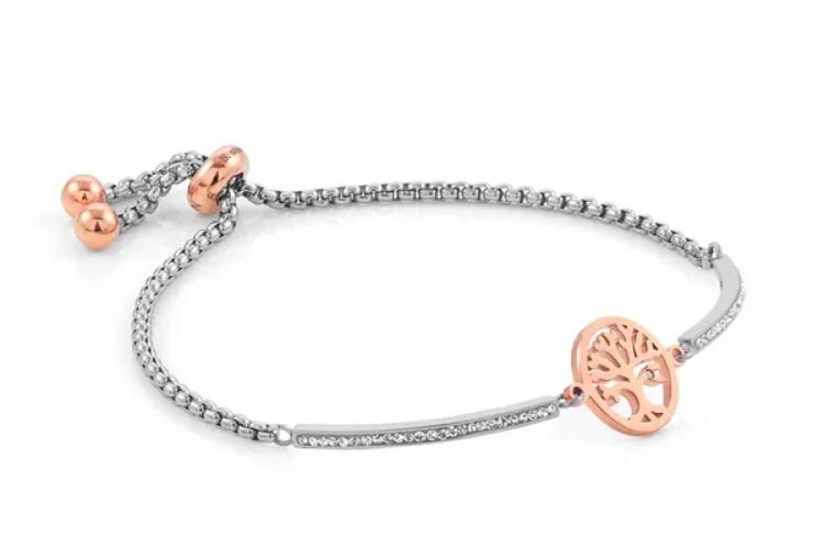 Milleluci Rose Gold and Silver Tree of Life Bracelet