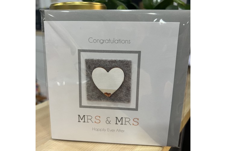 Mrs + Mrs  Wedding Card 
