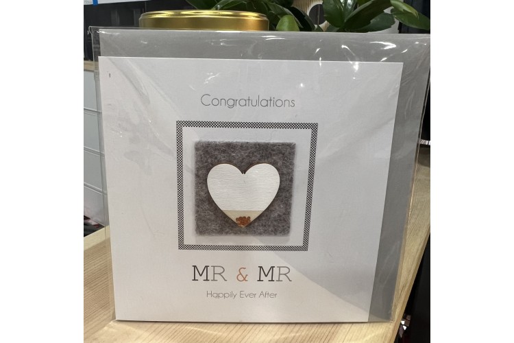 Mr + Mr Wedding Card 