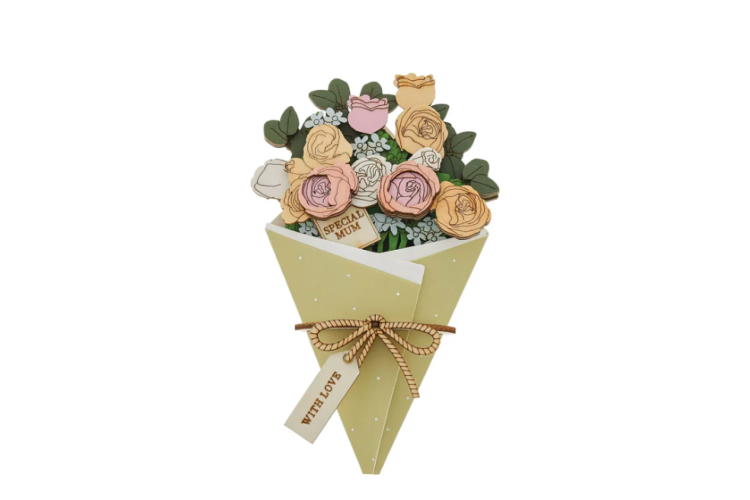 Mum 3D Flower Figurine Card