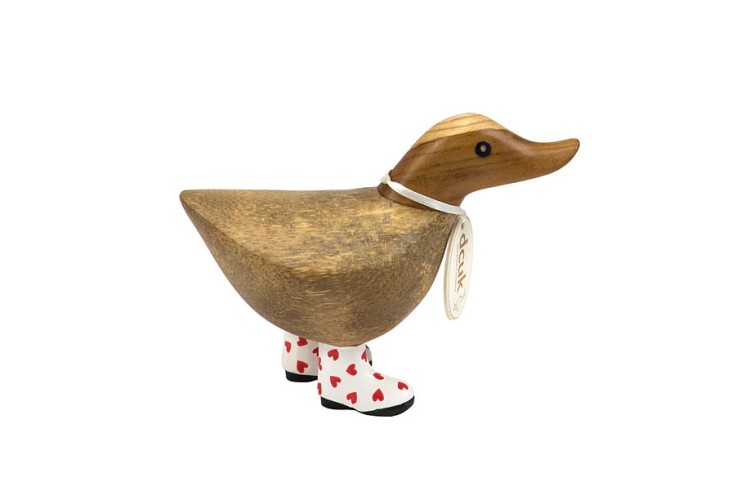 Natural Welly Walking Ducky - Red Heart