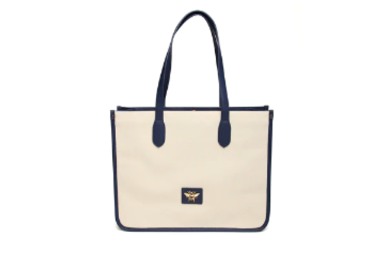 Navy Alice Wheeler Kingston Canvas Tote bag