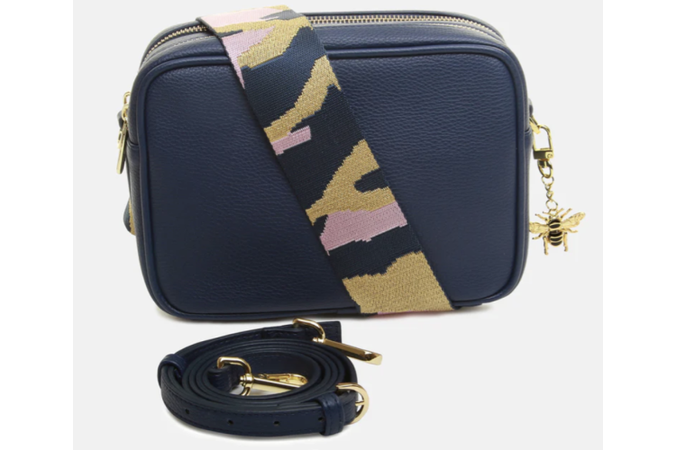 Navy Soho Dual Compartment Camera Crossbody Bag