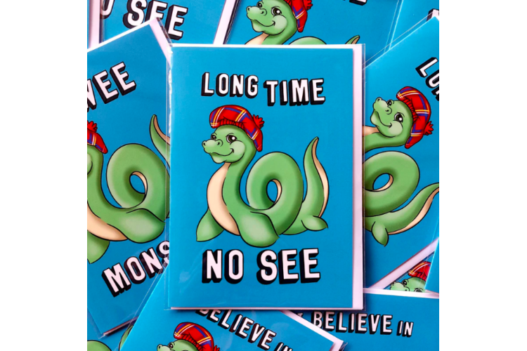 Nessie 'Long Time No See' Greeting Card