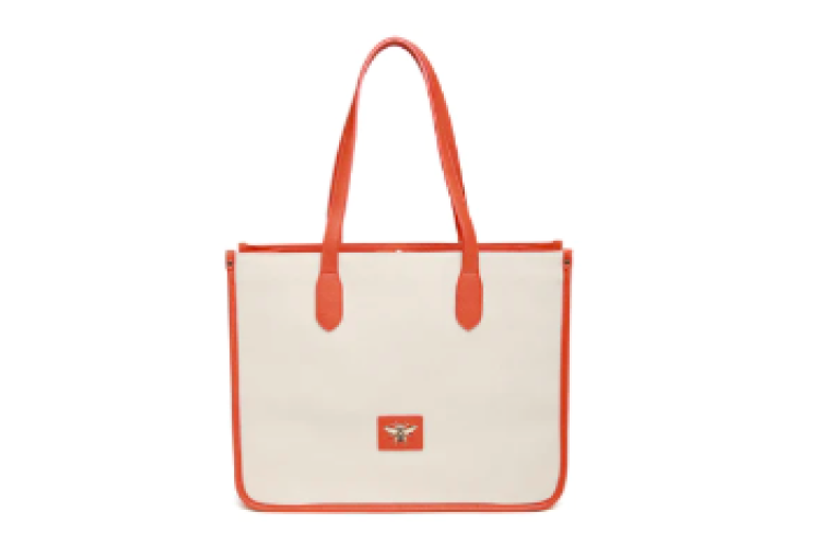 Orange Alice Wheeler Kingston Canvas Tote bag