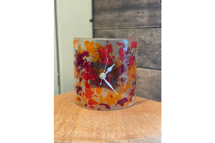 Orange Curve Clock