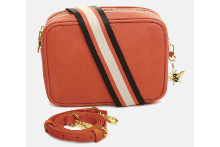 Orange Soho Dual Compartment Camera Crossbody Bag