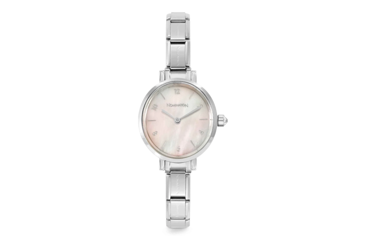 Oval Watch Pink Mother of Pearl