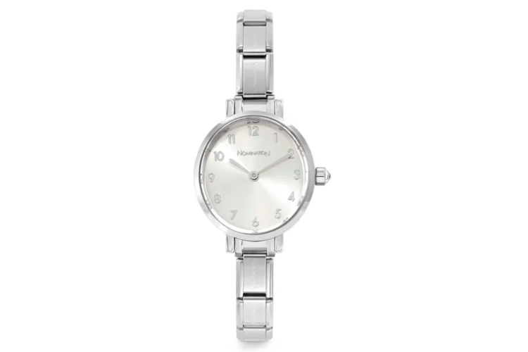 Oval Watch Sunray Silver 