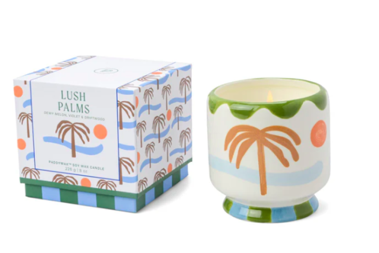 Palm Tree Ceramic Candle - Lush Palm 