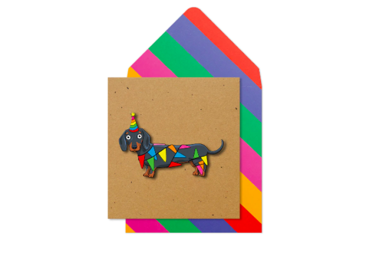 Party Dachshund Card