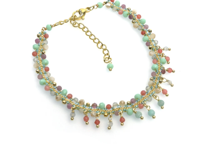 Pastel Blue Beaded Bracelet
