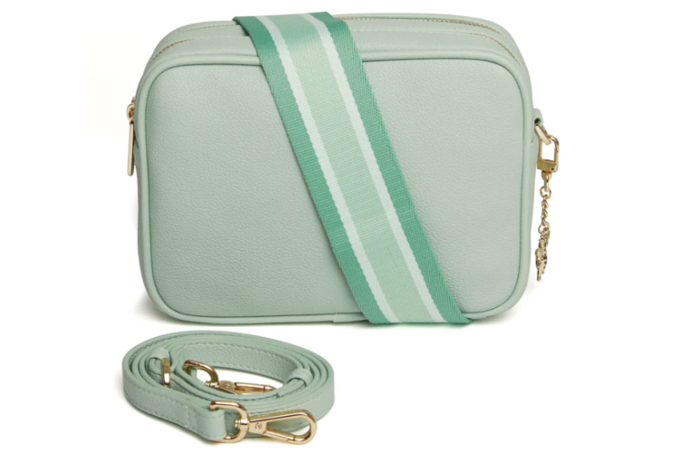 Pastel Mint Soho Dual Compartment Camera Crossbody Bag