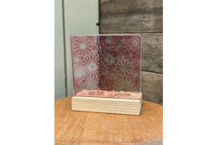 Pink Floral Tea-Light Holder