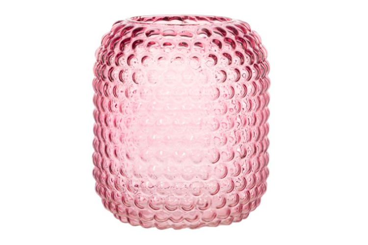Pink Glass Bobble Vase