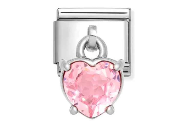 Pink Heart Pendant Link 