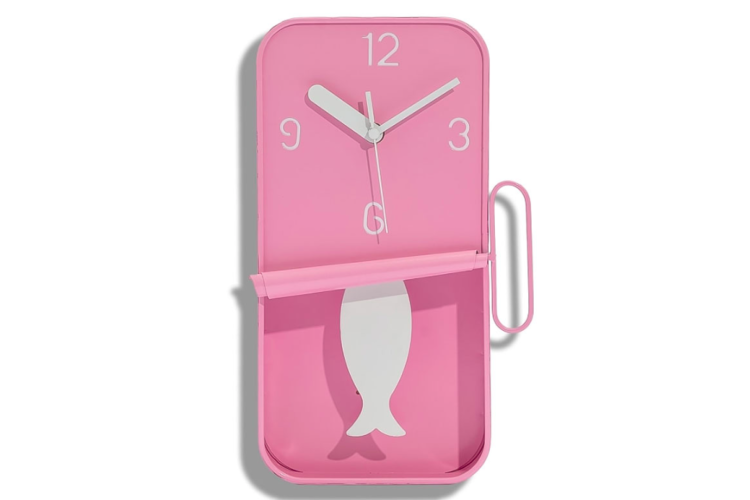 Pink Metal Sardine Tin Pendulum