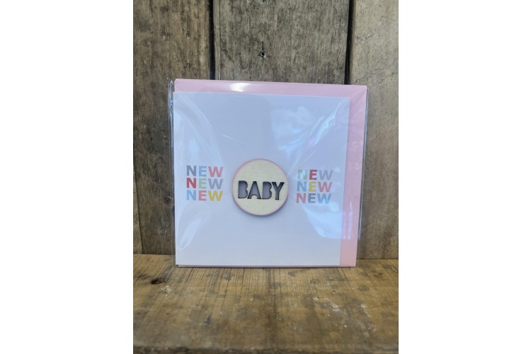 Pink New Baby Card