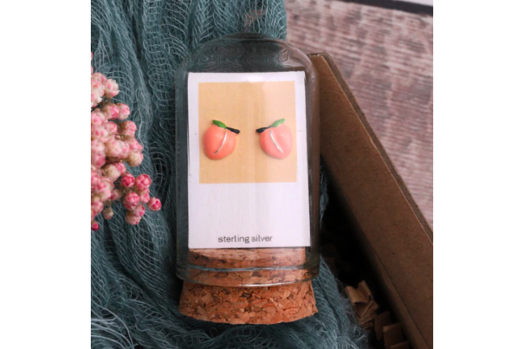 Pink Peach Earrings