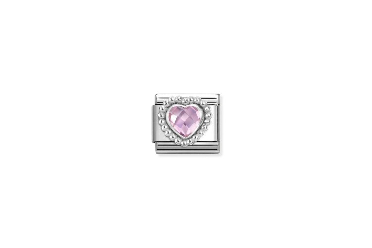 Pink Stone Heart Link 